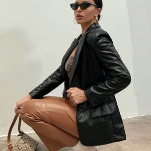 Faux leather jacket from shein